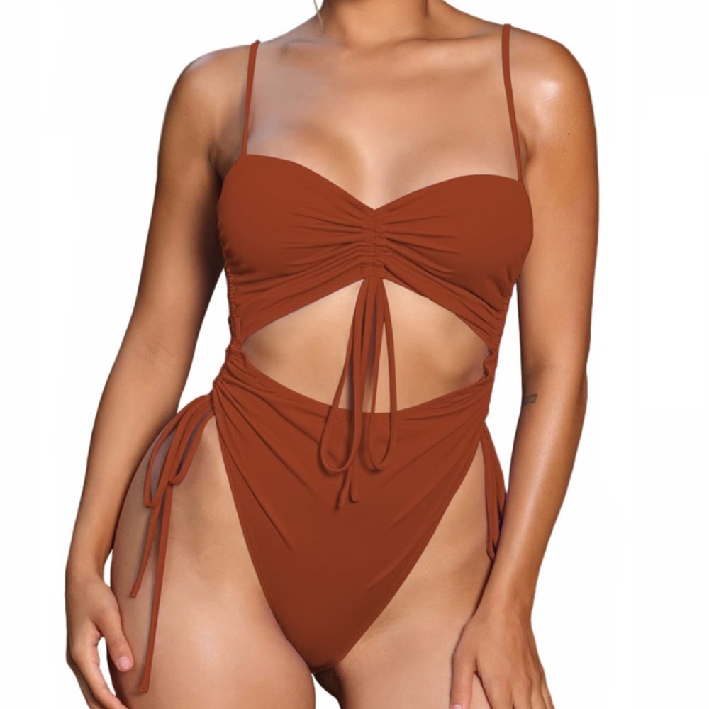 Viottiset Women's Cut Out Drawstring One Piece Swimsuit